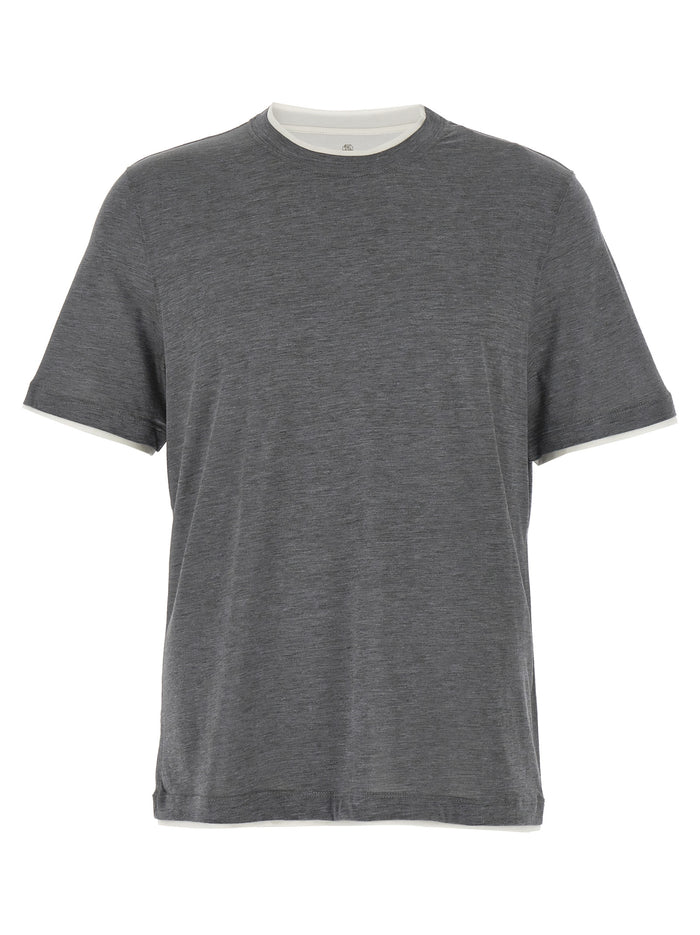 Brunello Cucinelli 62% Silk t-shirt in gray
