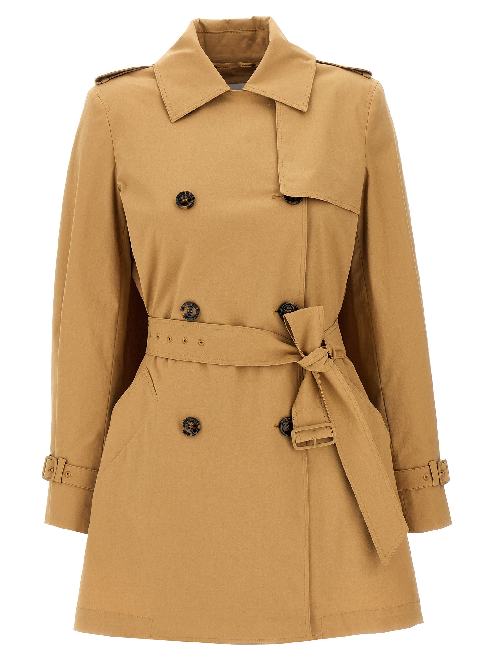 Max Mara 96% cotton coat in beige — view 2