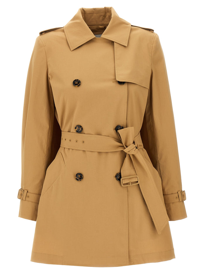 Max Mara 96% cotton coat in beige — view 2