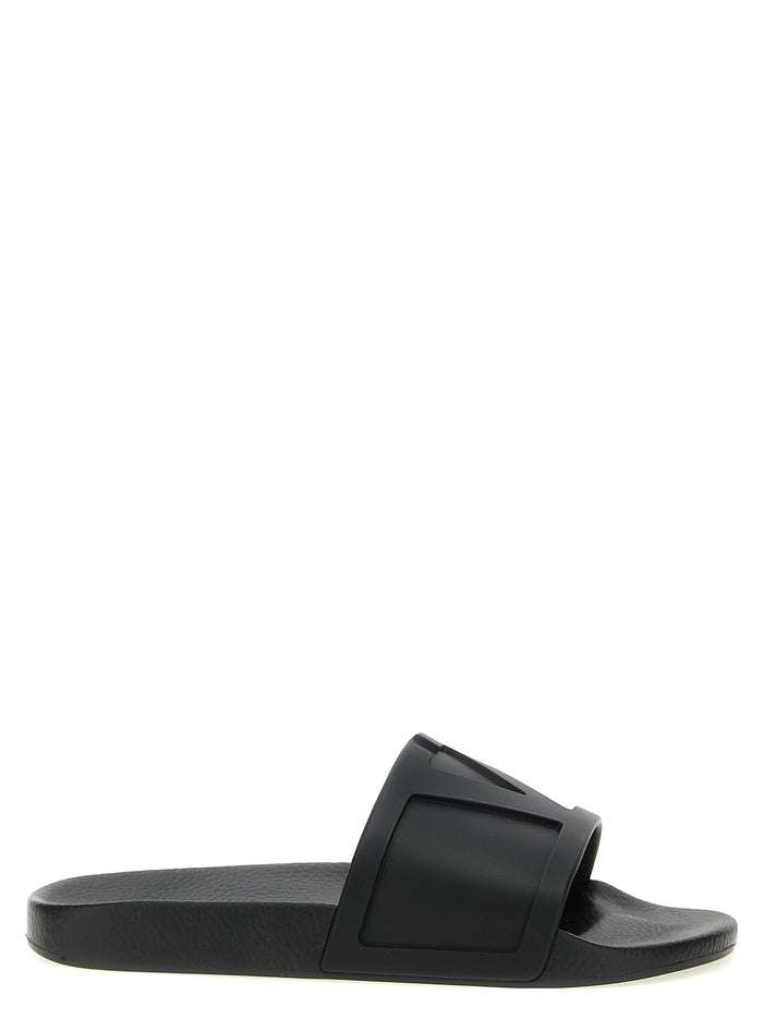 Valentino Garavani 100% plastic slides in black