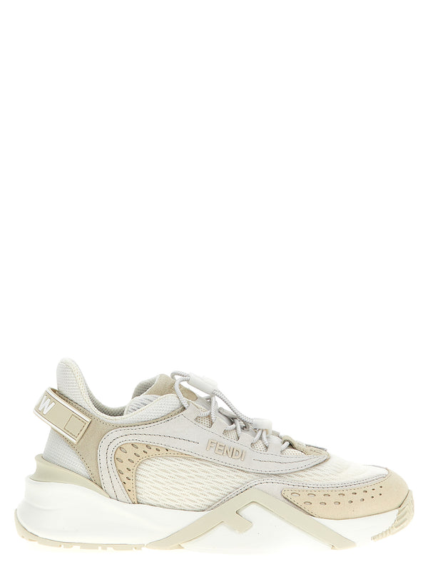 Fendi 73% polyester sneaker in white