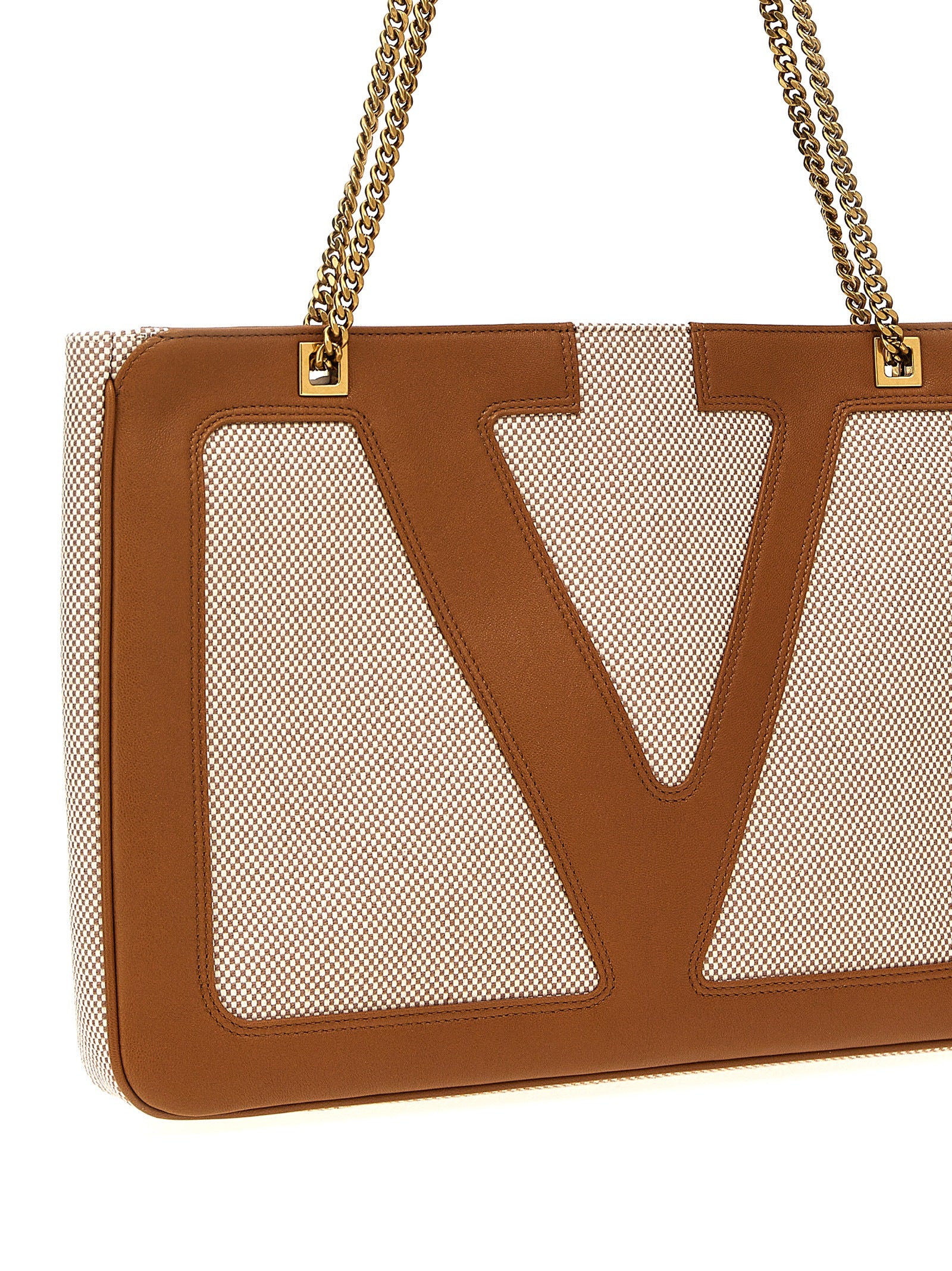 Valentino Garavani 100% cotton tote bag in beige — view 3