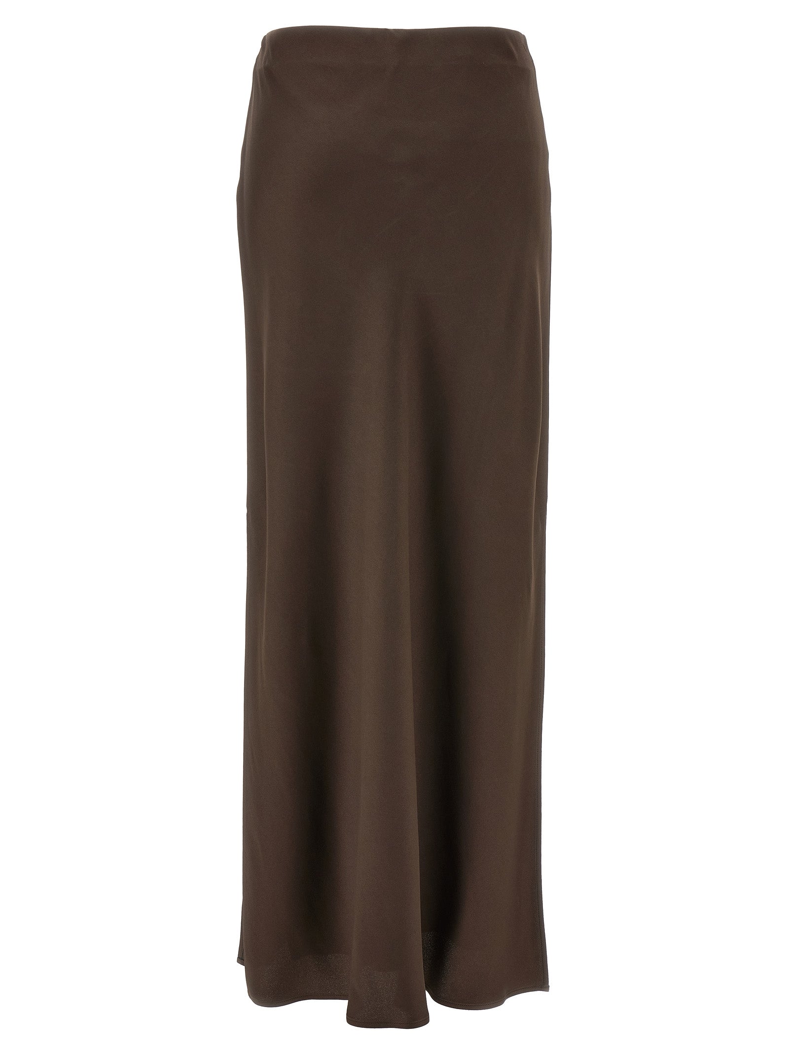 Brunello Cucinelli 61% acetate skirt in brown — view 2