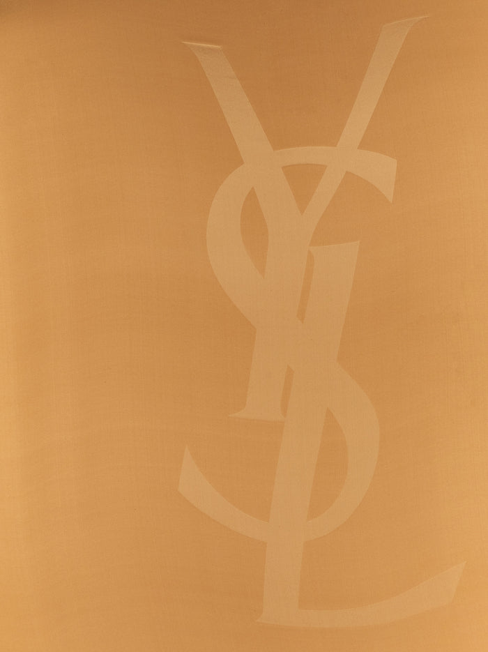 Saint Laurent 100% Silk scarf in beige — view 2