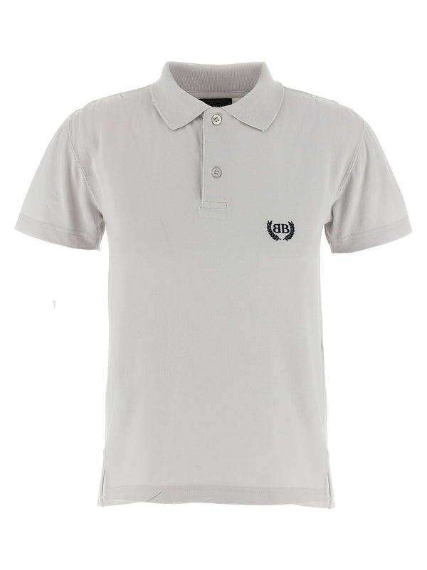 Balenciaga 100% cotton polo shirt in gray