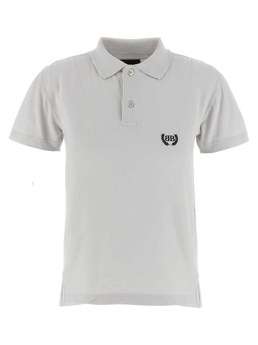 Balenciaga 100% cotton polo shirt in gray