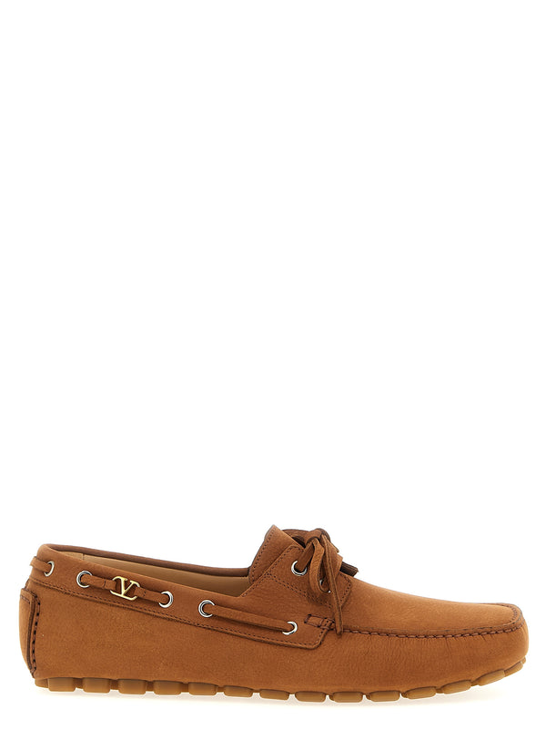 Valentino Garavani 100% Calfskin leather loafer in brown