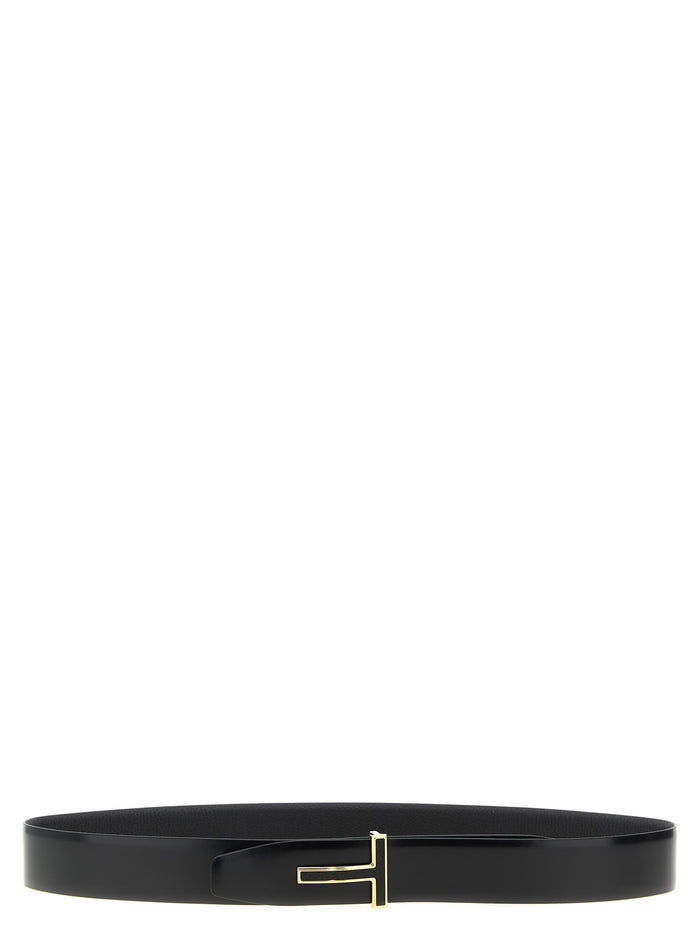Tom Ford 100% Calfskin Leather belt in black — view 2