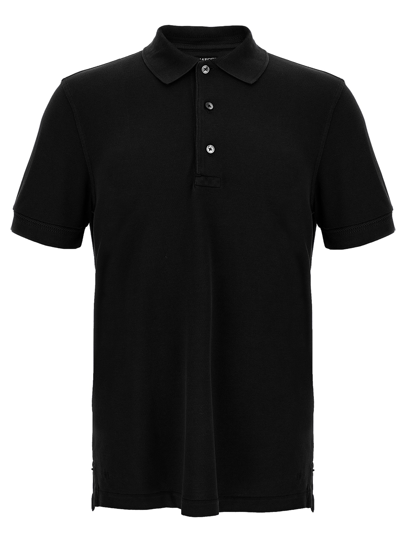 Tom Ford 67% lyocell polo shirt in black