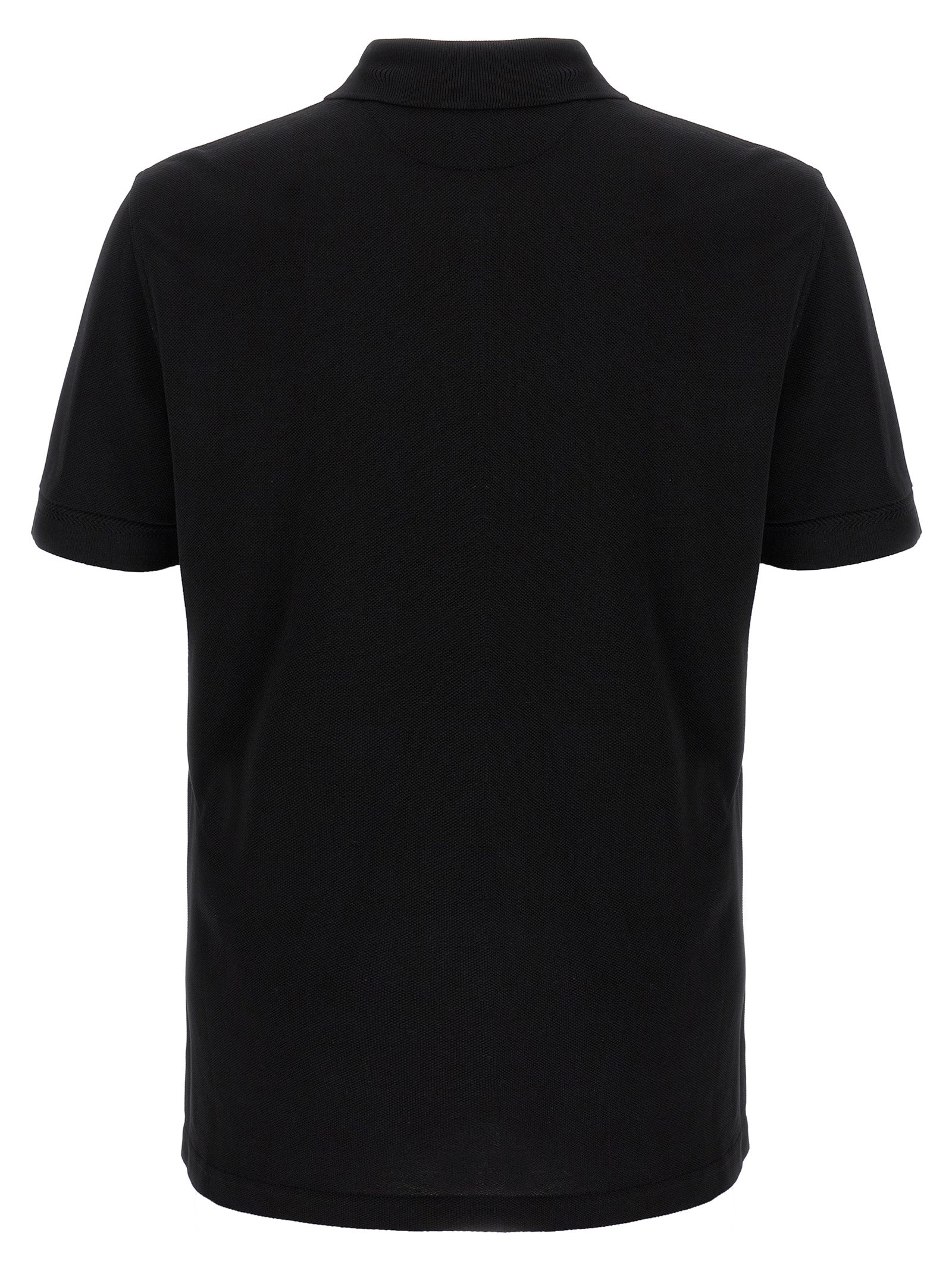 Tom Ford 67% lyocell polo shirt in black — view 2