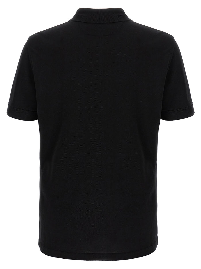 Tom Ford 67% lyocell polo shirt in black — view 2