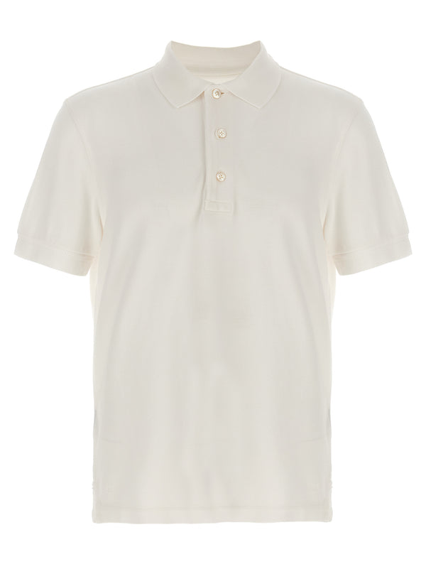 Tom Ford 67% Lyocell polo in white