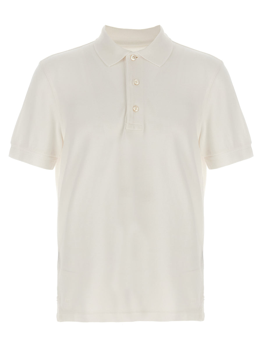 Tom Ford 67% Lyocell polo in white