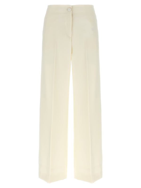 Brioni 66% wool trousers in white