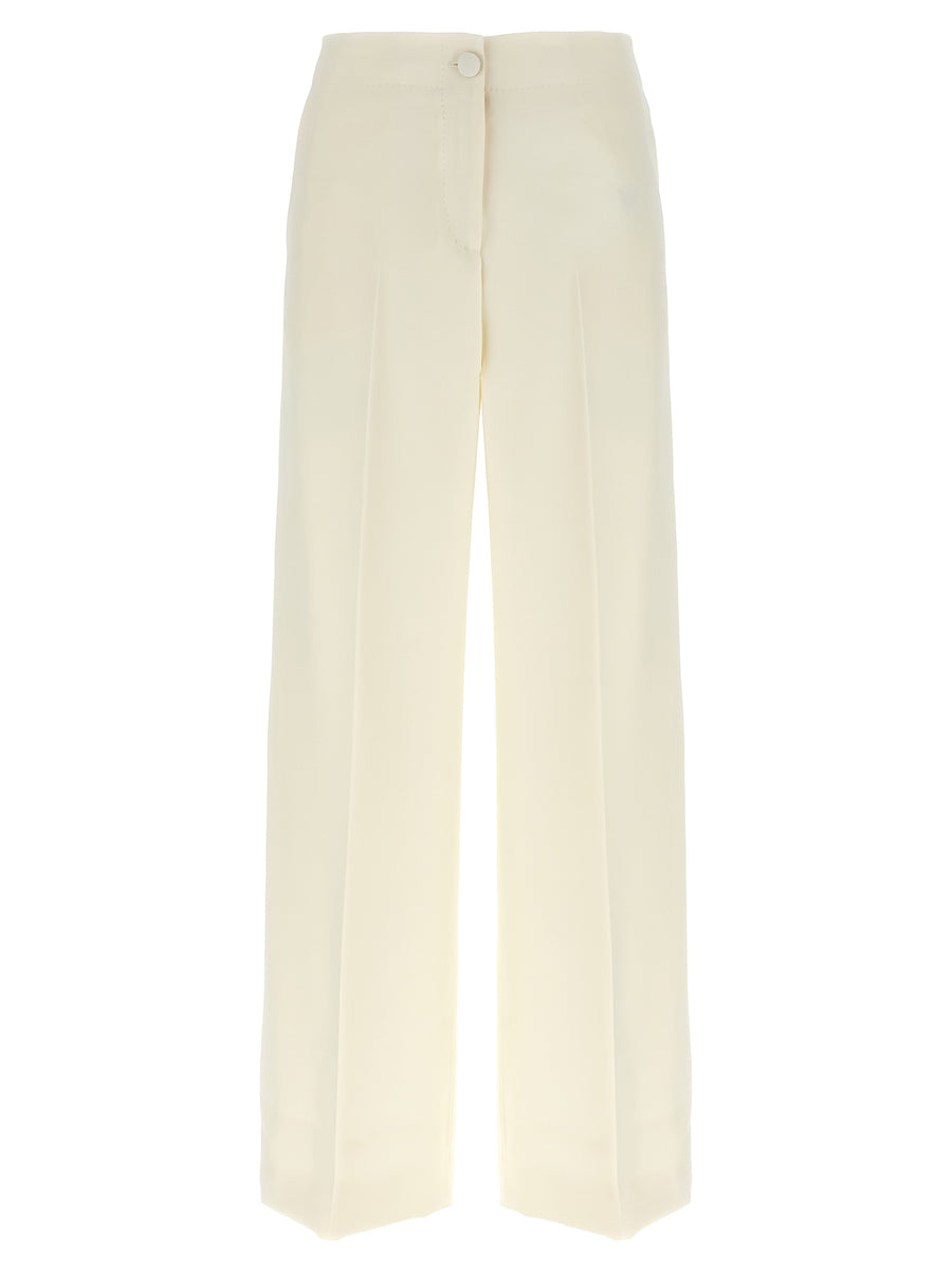 Brioni 66% wool trousers in white
