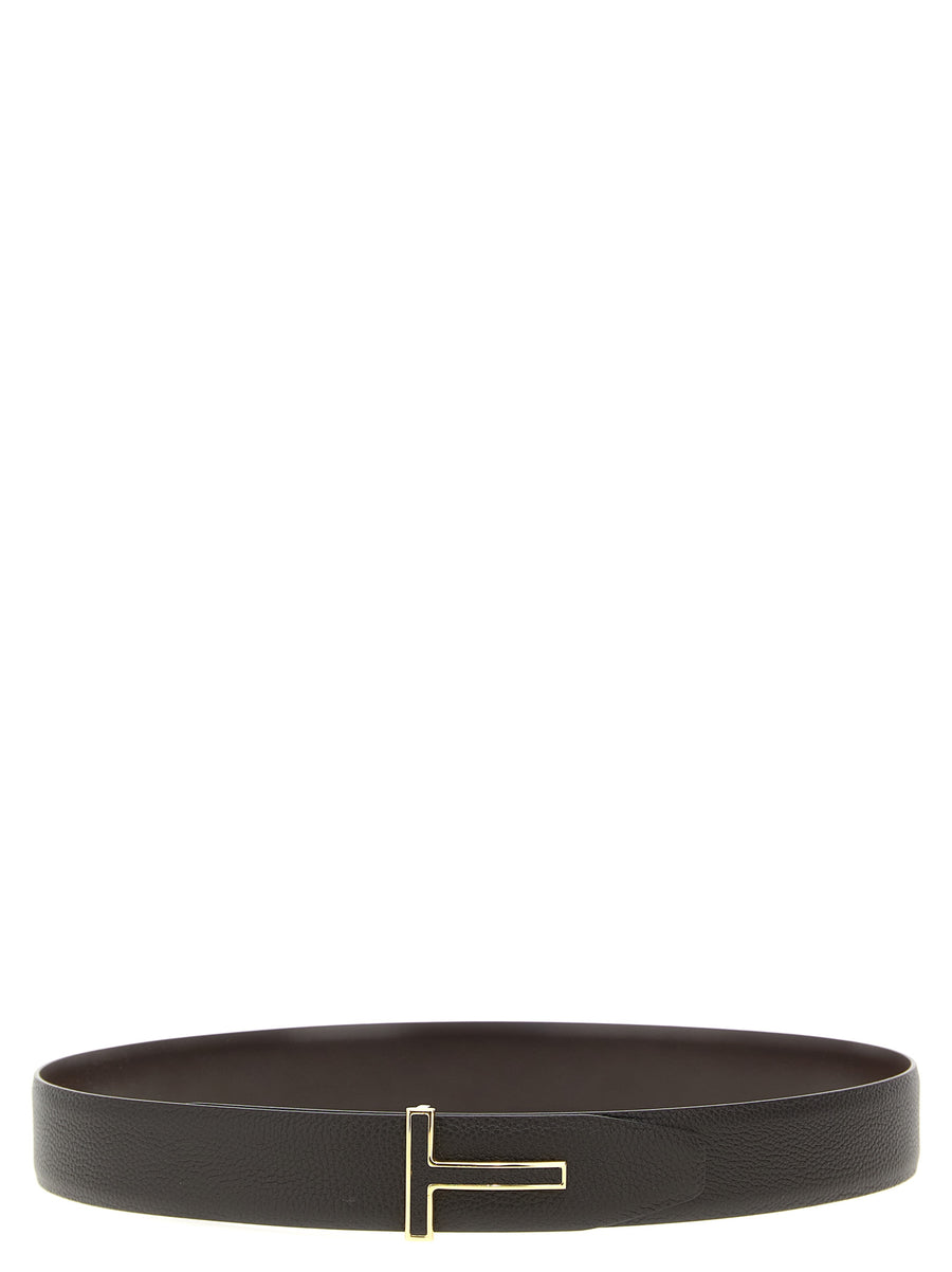 Tom Ford 100% calfskin leather belt in brown