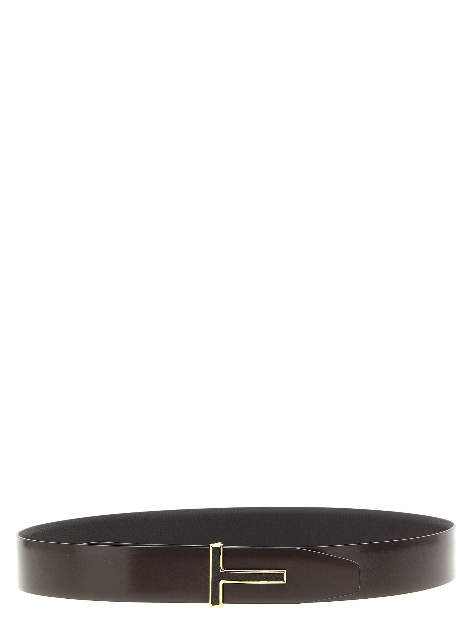 Tom Ford 100% calfskin leather belt in brown — view 2