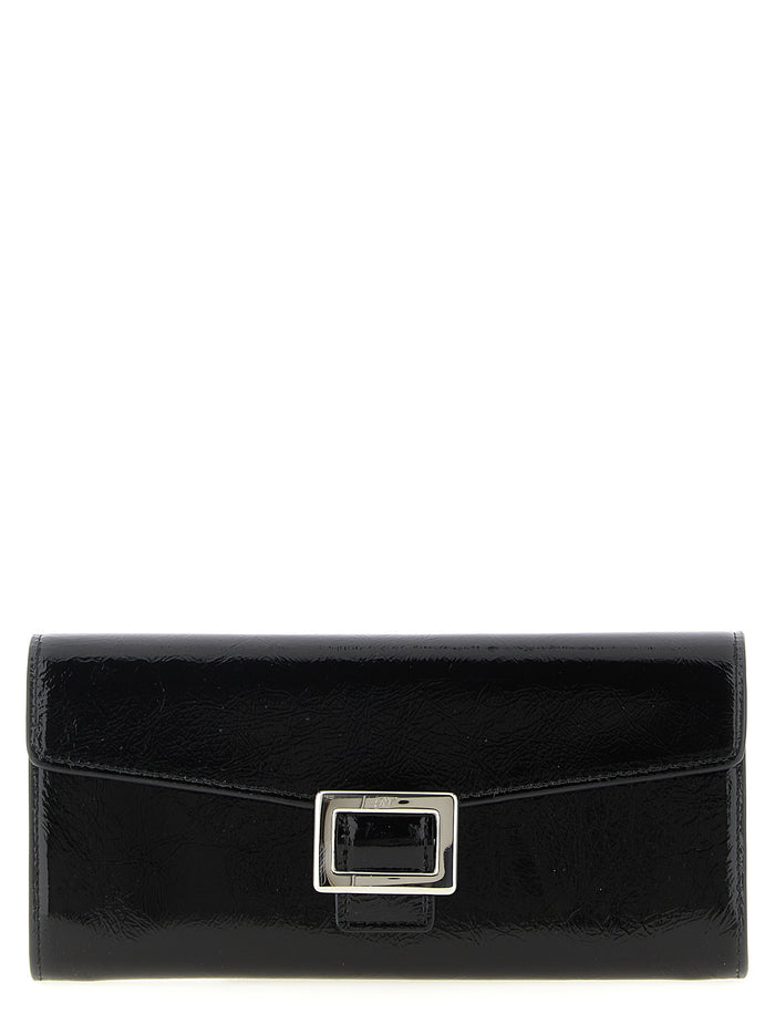 Roger Vivier 100% Calfskin Leather wallet in black
