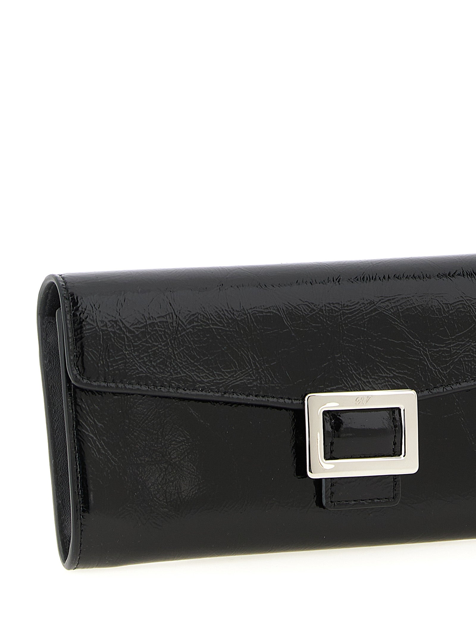 Roger Vivier 100% Calfskin Leather wallet in black — view 3