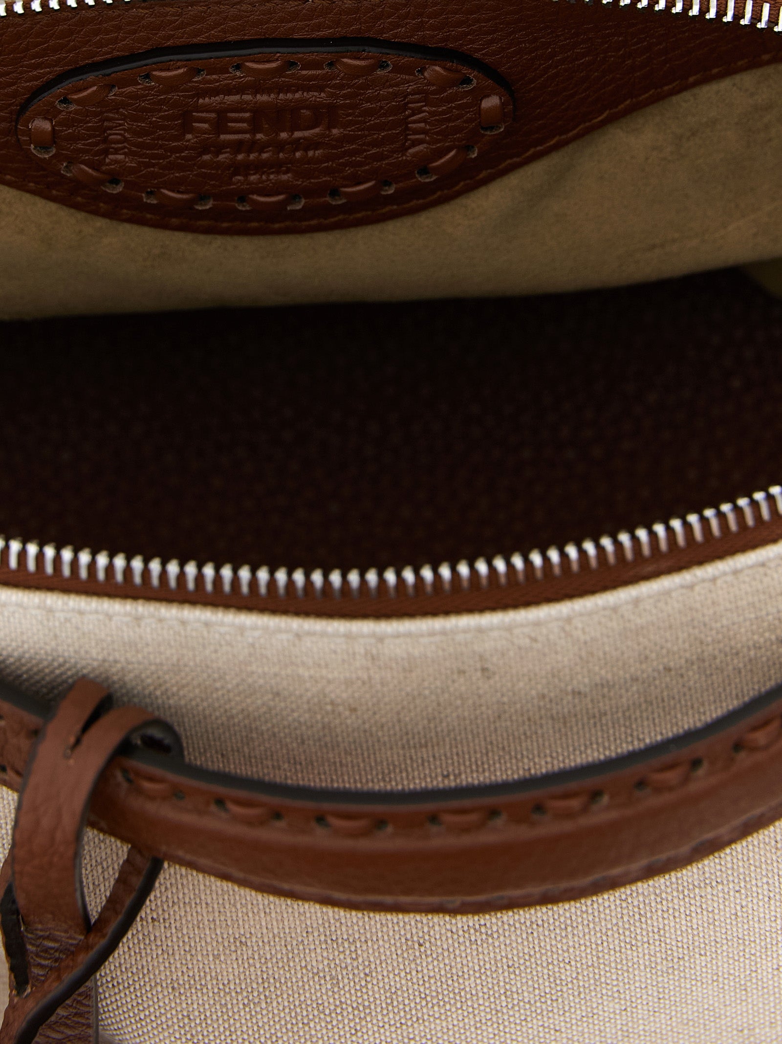 Beige Polyethylene Handbag Bag