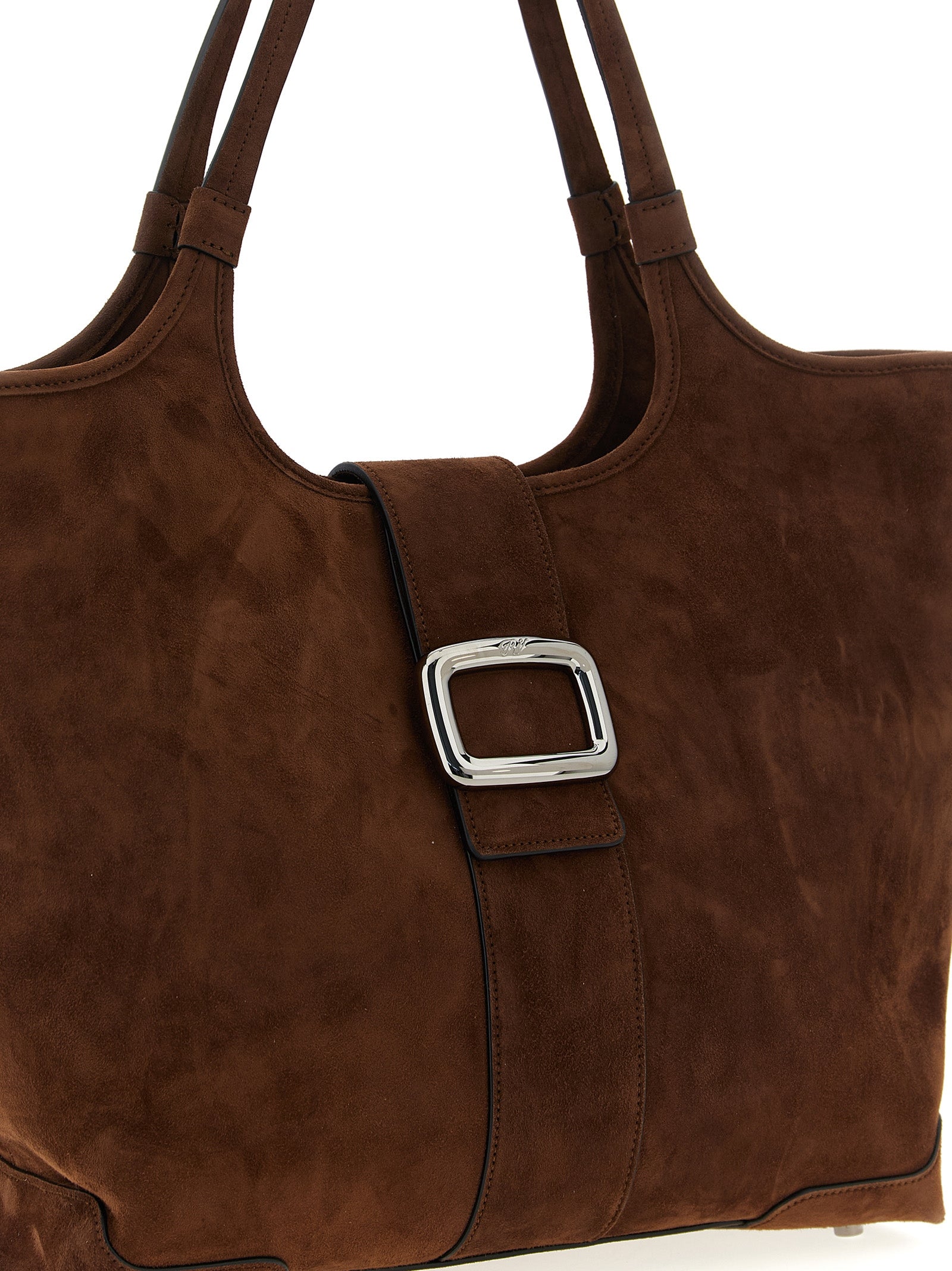 Roger Vivier 100% Goat Leather tote bag in brown — view 3