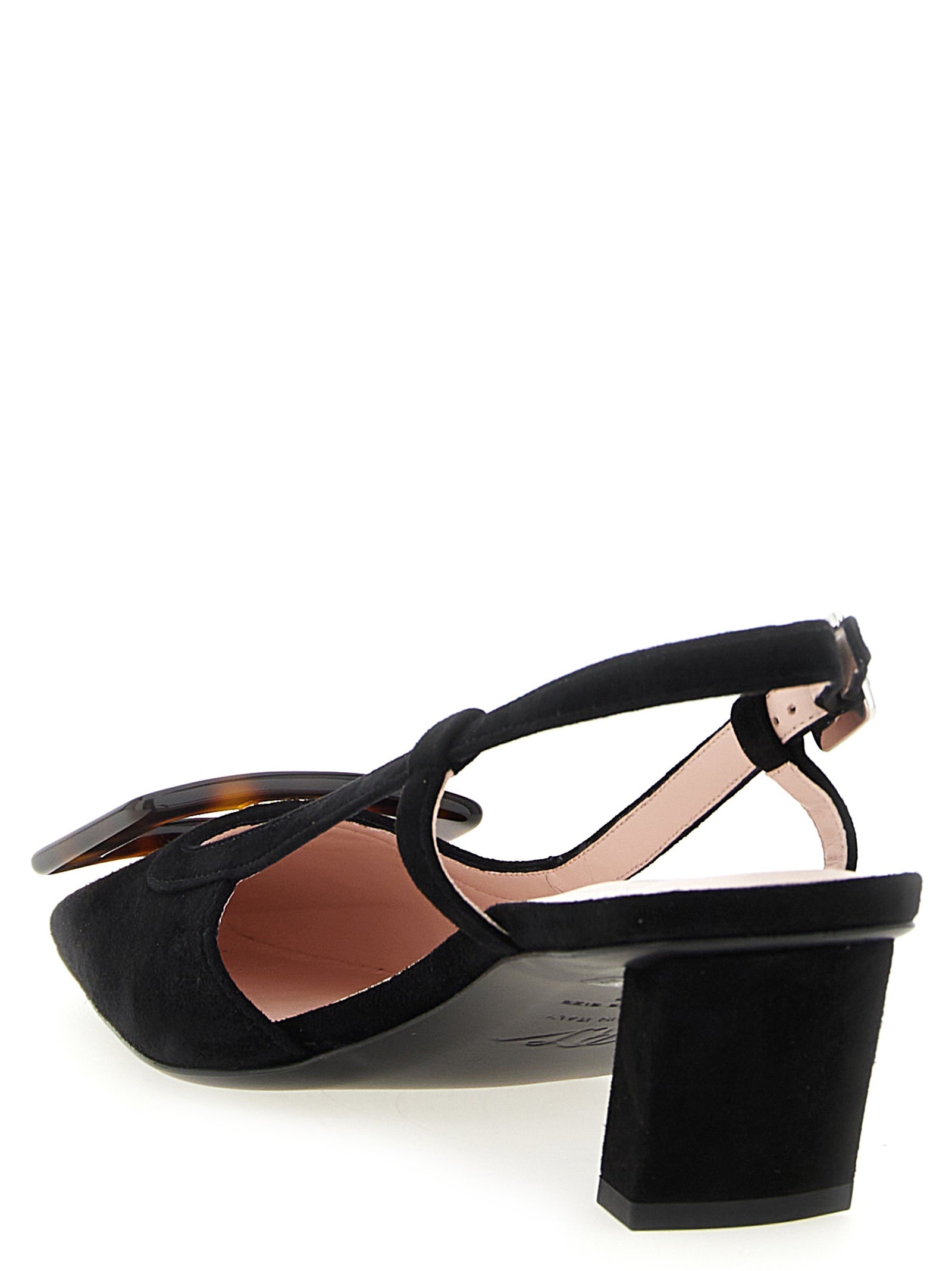 Roger Vivier 100% goat leather pump in black — view 3
