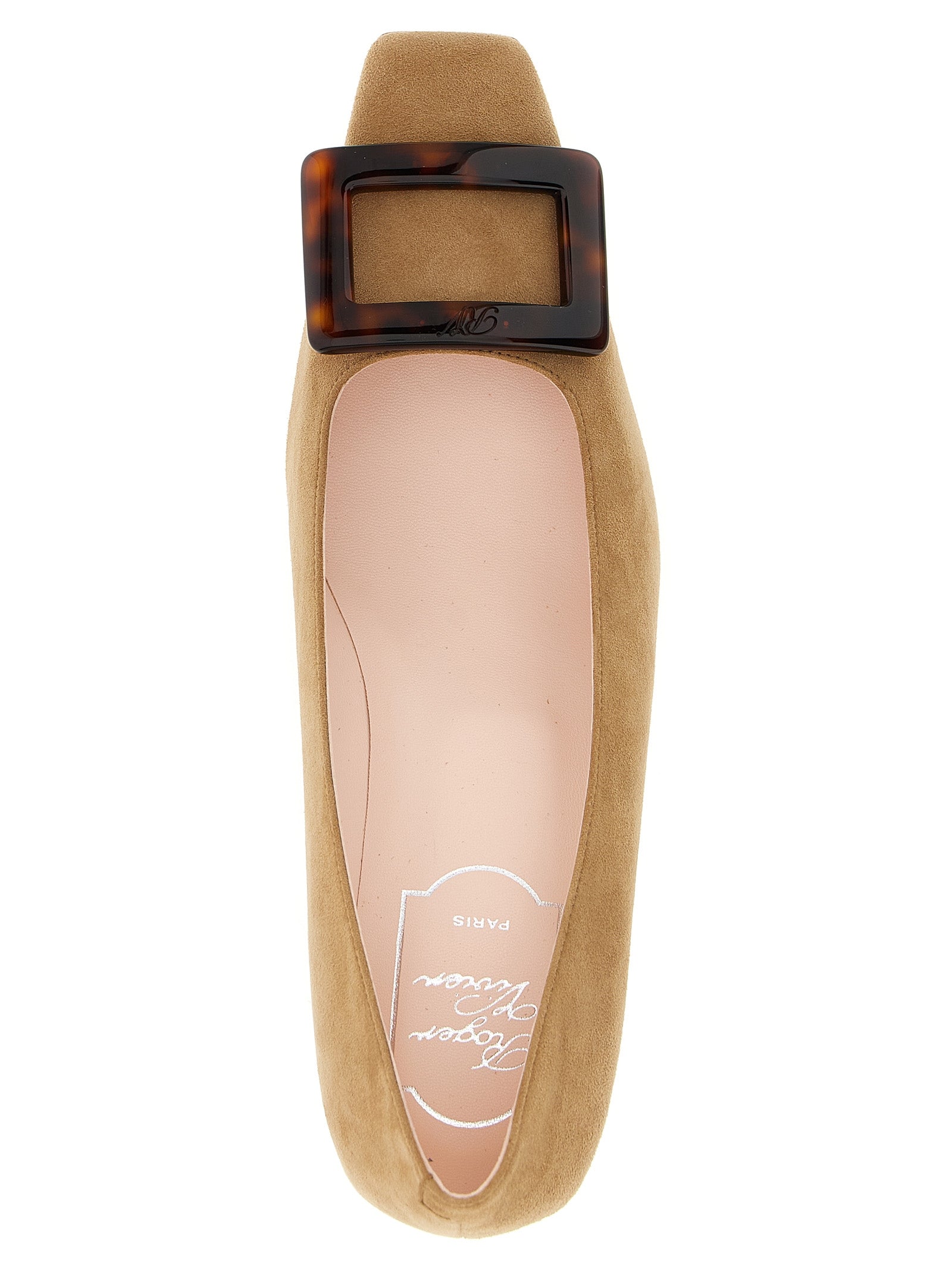 Roger Vivier 100% goat leather heel in beige — view 4