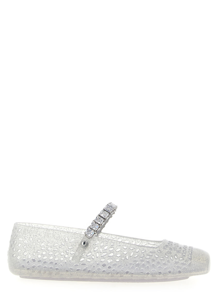Jimmy Choo 90% TPU ballet flat in silver
