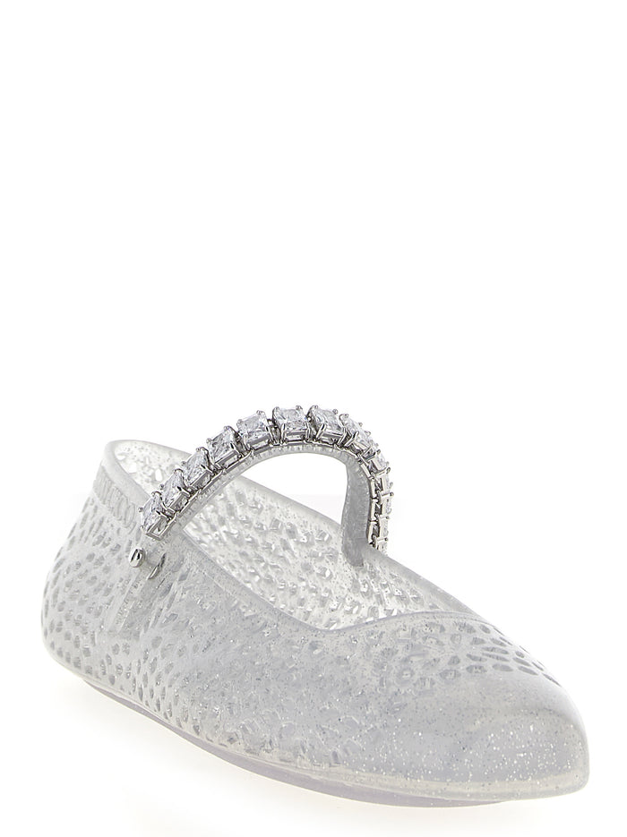 Jimmy Choo 90% TPU ballet flat in silver — view 2