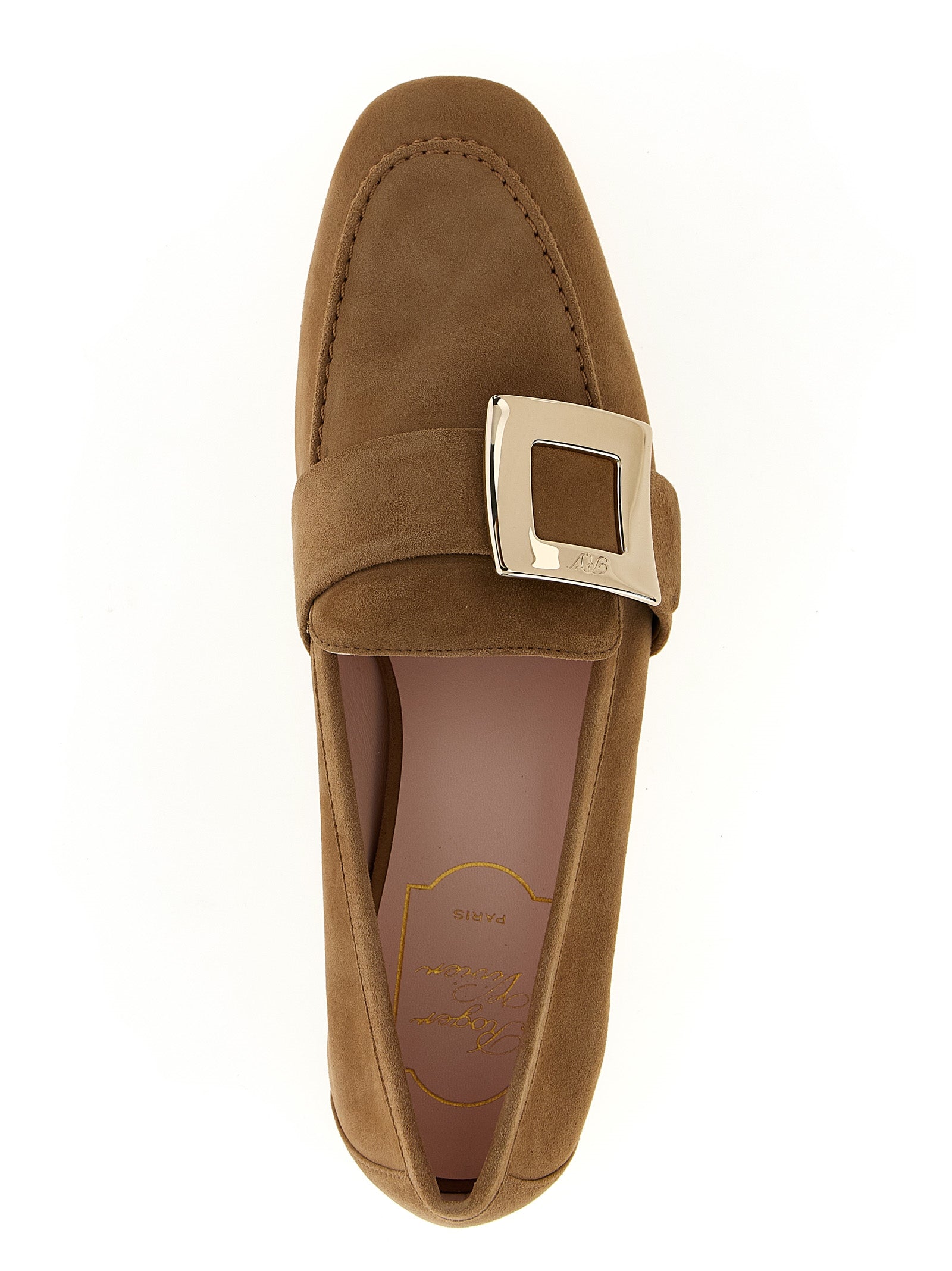 Roger Vivier 100% Goat Leather loafer in beige — view 4
