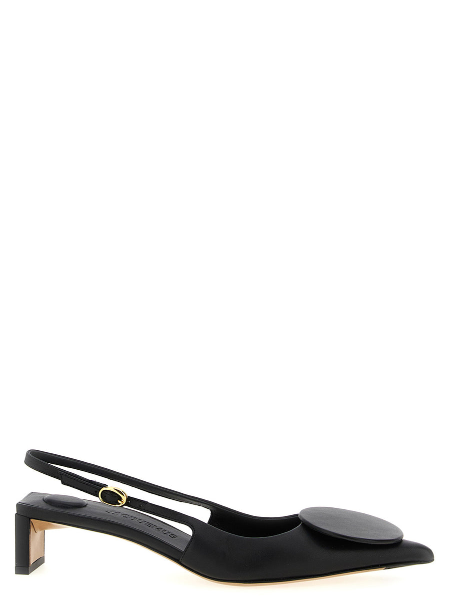Jacquemus 100% Lamb Leather slingback heel in black