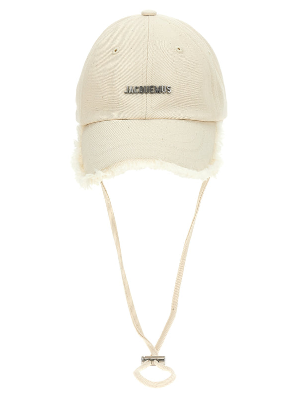 Jacquemus JA315414BM 100% cotton baseball cap in white