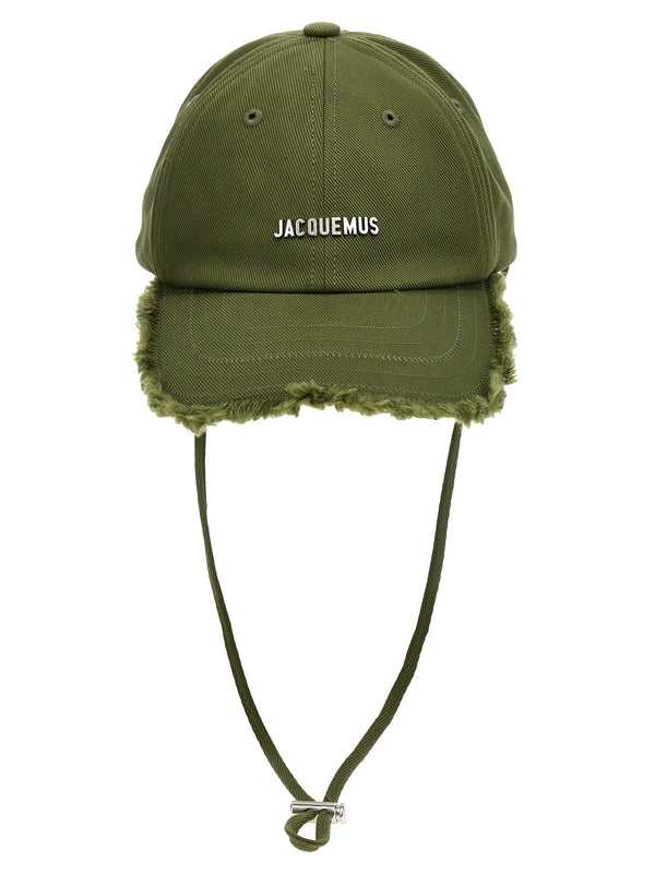 Jacquemus JA315415BM 100% cotton baseball cap in green