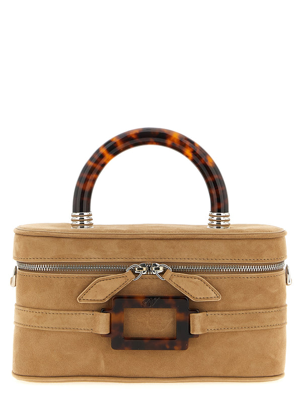 Roger Vivier 100% Goat Leather top handle bag in beige