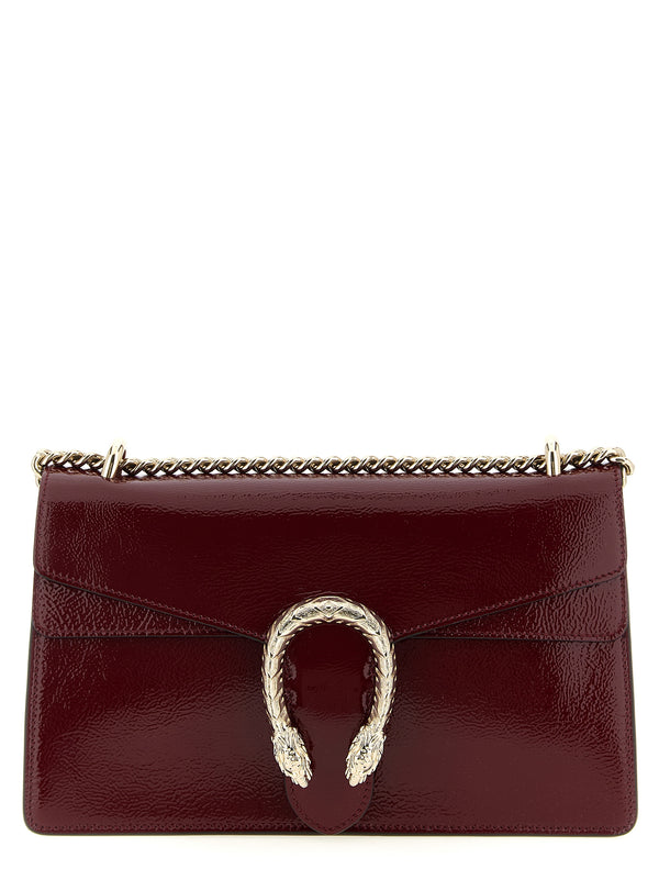 Gucci 100% calfskin leather shoulder bag in red