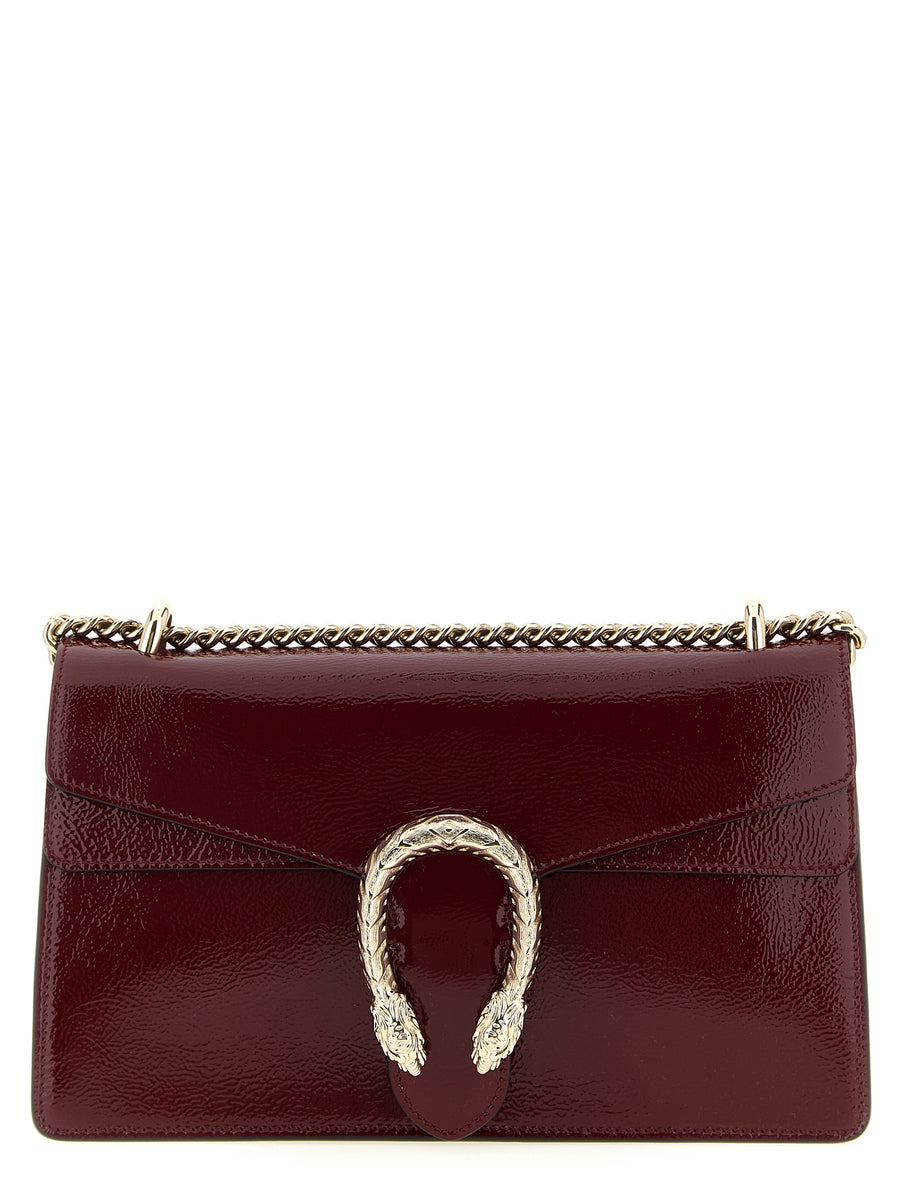Gucci 100% calfskin leather shoulder bag in red