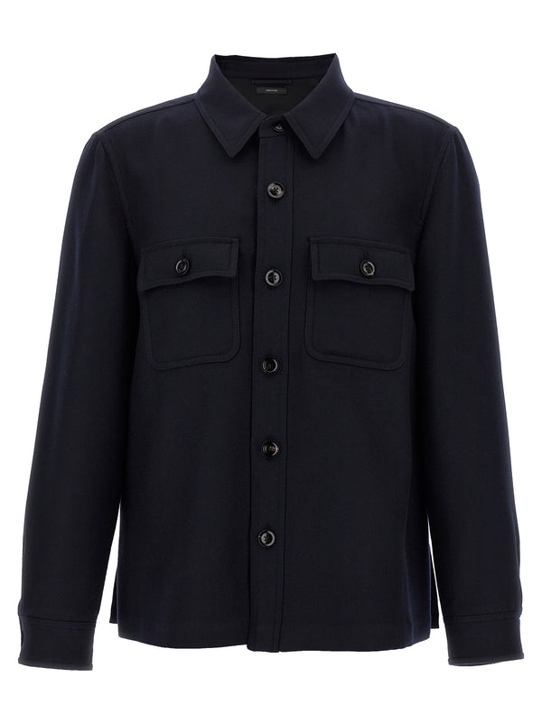 Tom Ford 96% wool overshirt in navy