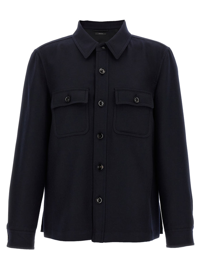 Tom Ford 96% wool overshirt in navy