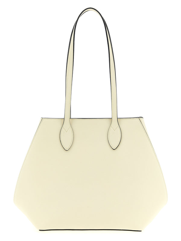 Valextra 100% Calfskin leather tote bag in white