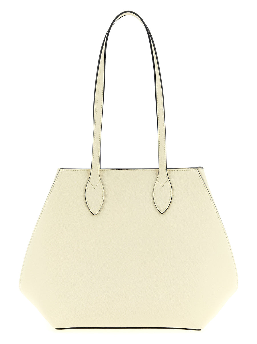 Valextra 100% Calfskin leather tote bag in white
