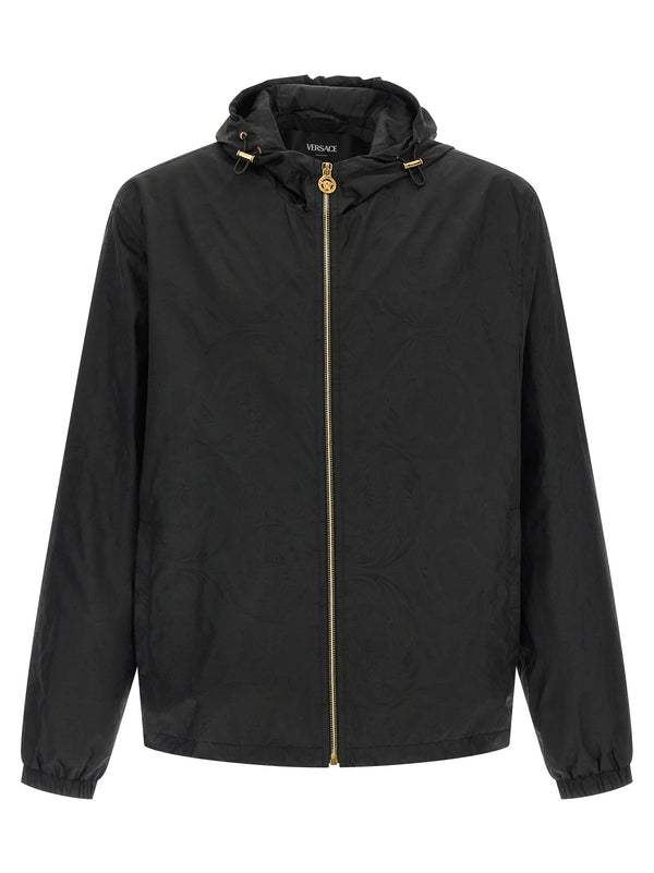 Versace 100% nylon jacket in black