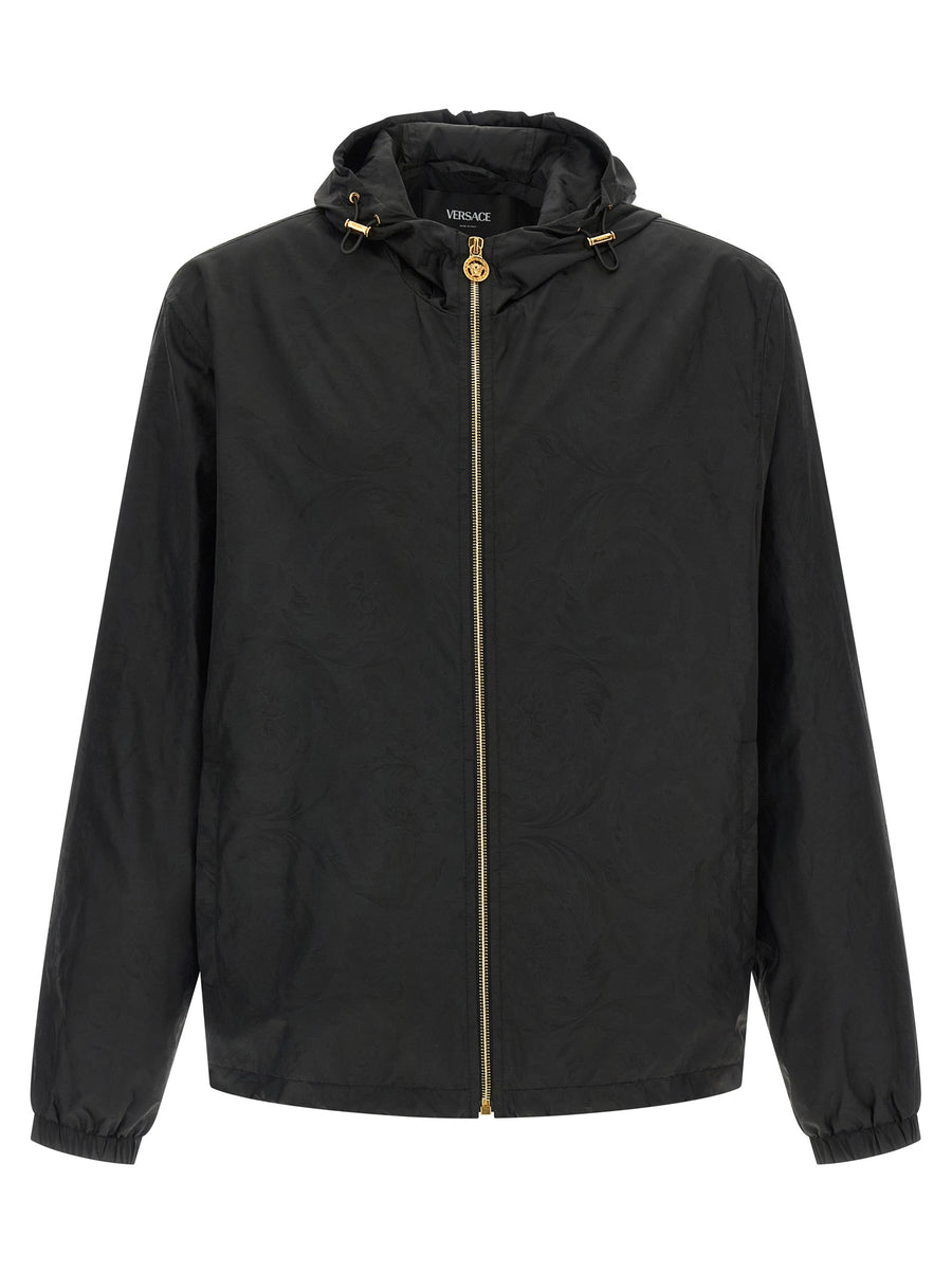 Versace 100% nylon jacket in black