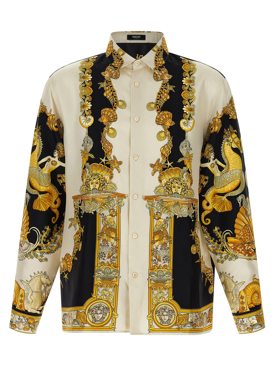 Versace 100% silk shirt in multicolor