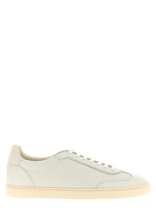 Brunello Cucinelli 100% goatskin leather sneaker in white