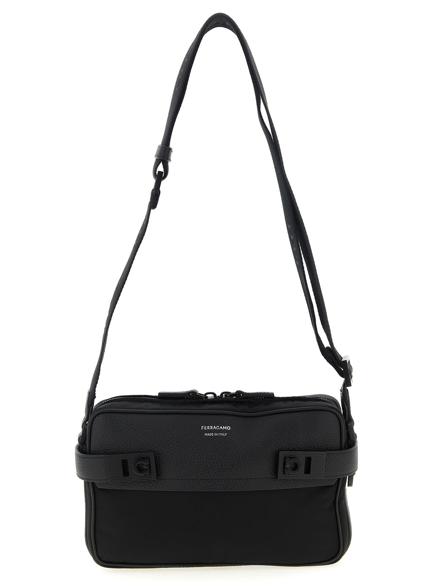 Ferragamo 80% nylon crossbody bag in black