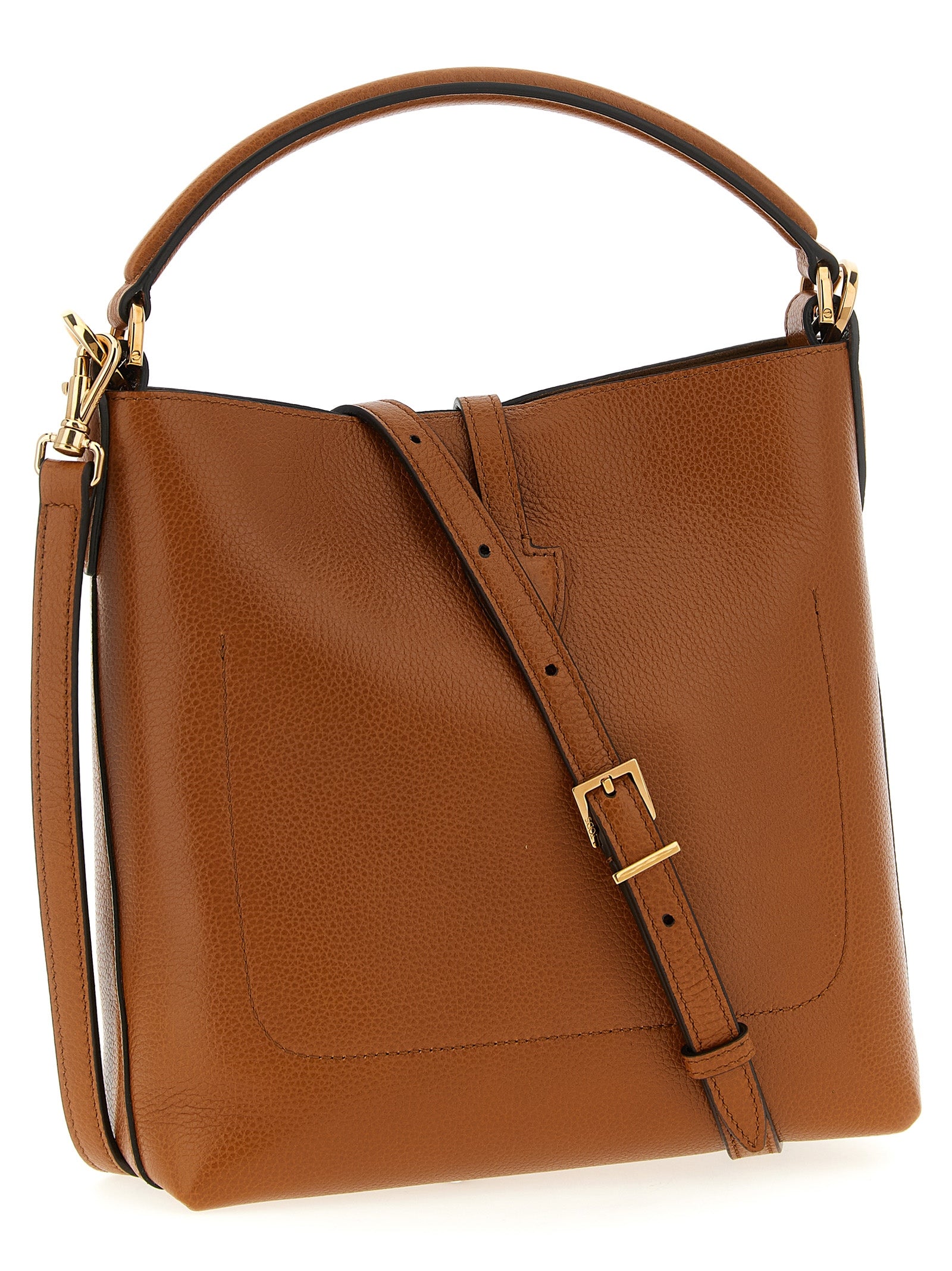Tod's 100% calfskin leather bucket bag in brown — view 2