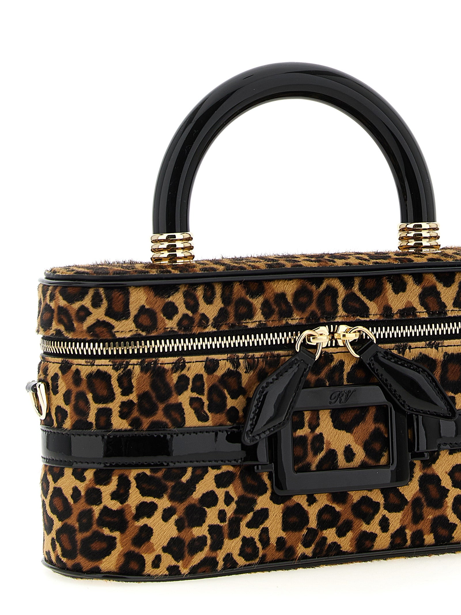 Roger Vivier 100% calfskin leather top handle bag in multicolor — view 3