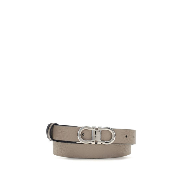Ferragamo 100% Calf Leather Bos Taurus belt in gray
