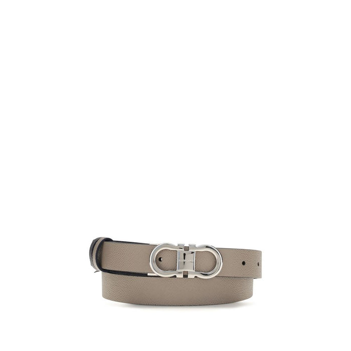 Ferragamo 100% Calf Leather Bos Taurus belt in gray