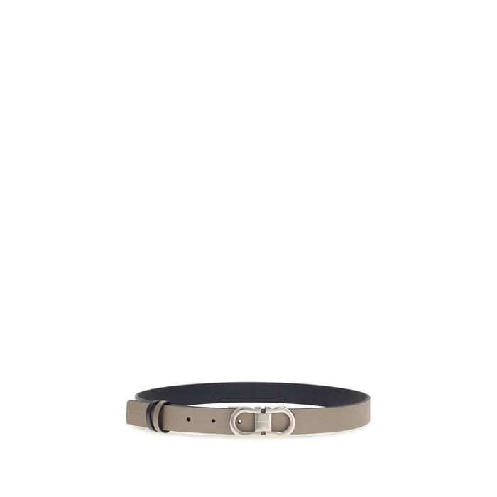 Ferragamo 100% Calf Leather Bos Taurus belt in gray — view 2